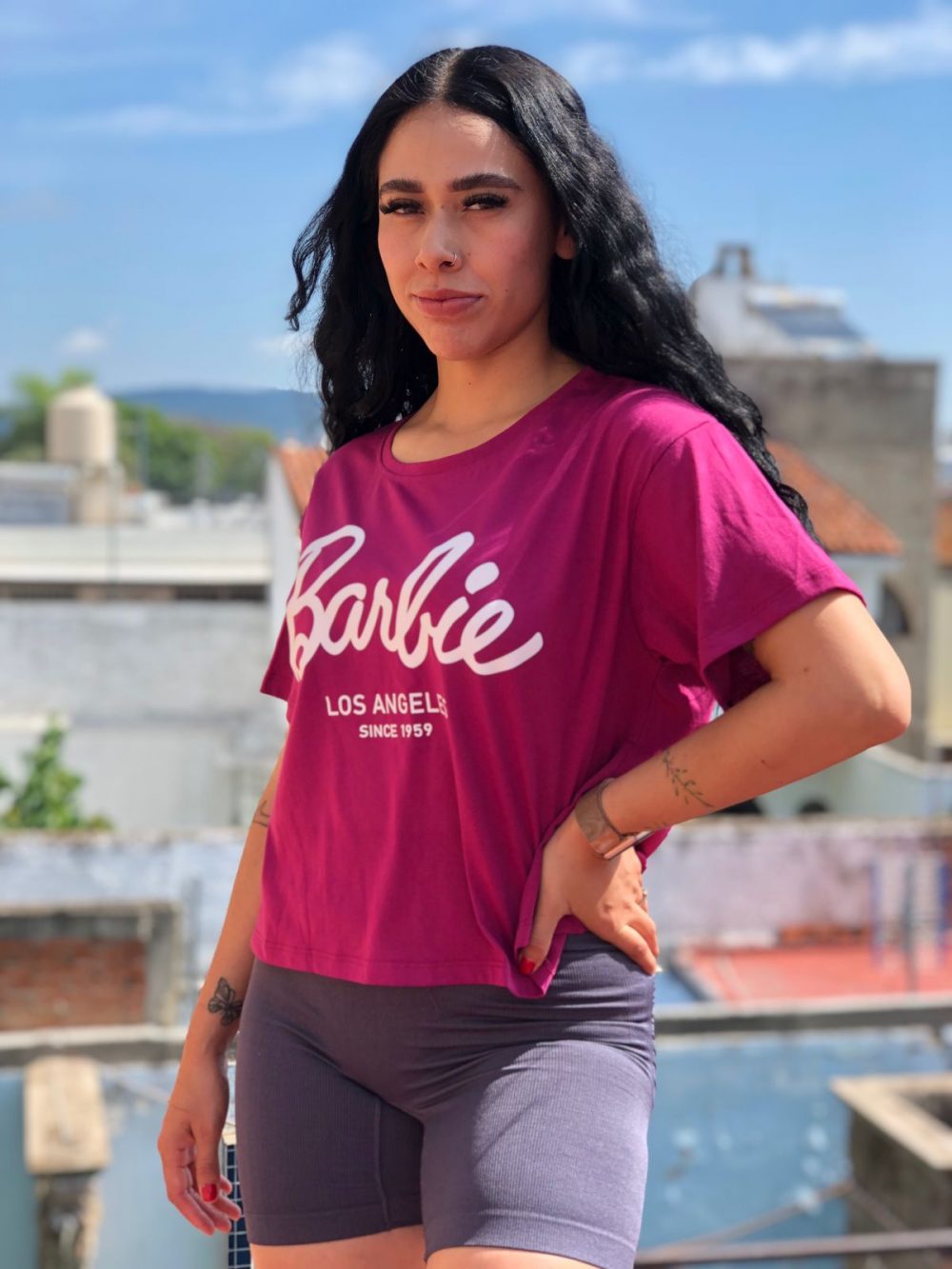 Playera Algodón Barbie Los Ángeles