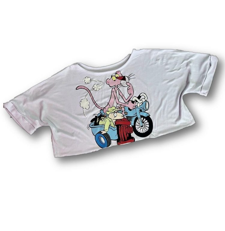 Playera Croptop Pantera Rosa
