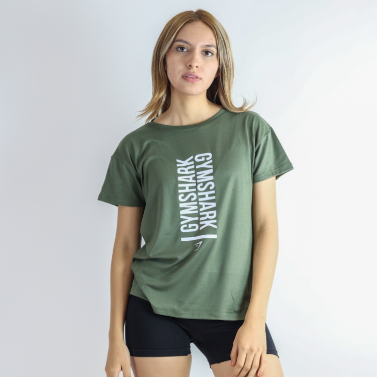 Playera Dama Gymshark Letras Vertical