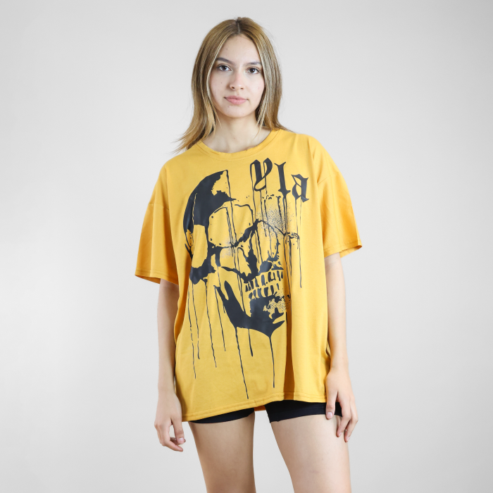 Playera Unisex Over Algodon Calabera Yla - Imagen 3