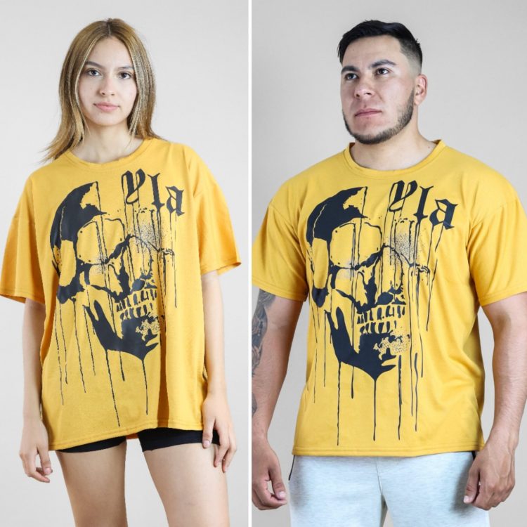Playera Unisex Over Algodon Calabera Yla