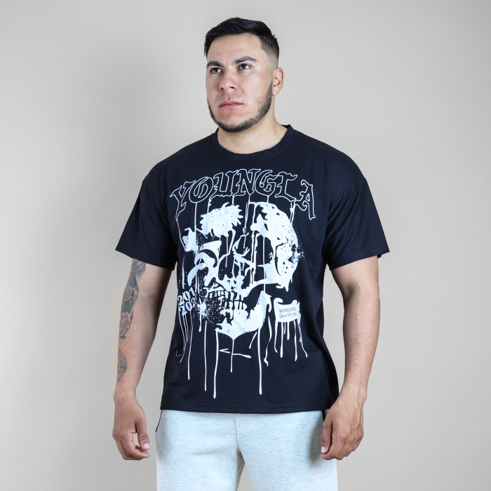 Playera Unisex Over Algodon Calavera Youngla - Imagen 2
